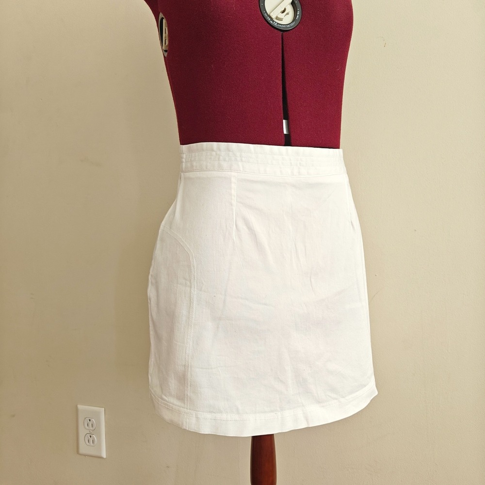 Wilson White Cotton Mini Tennis Skirt Golf Size 8 Medium Sporty Preppy Athletic